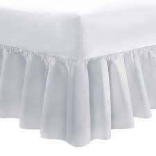 KING -WHITE ONLY -FITTED SHEET + FRILL + TWO PILLOW CASES