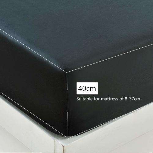 QUEEN-ELASTICATED FITTED SHEET + TWO PILLOW CASES colors per table in description