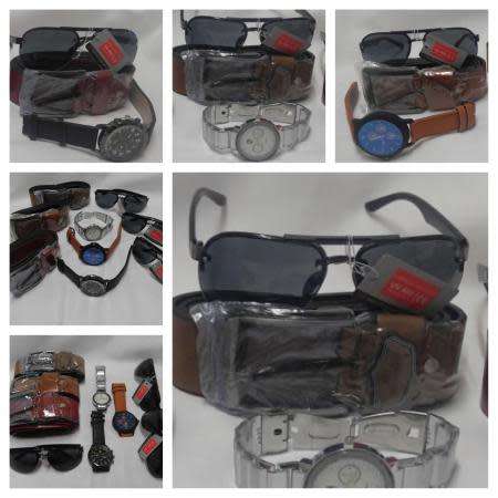 MENS STUNNING BELT WITH SUPERB WATCH/SHADES** COMBO** *BARGAIN 1x3pce combo per bid