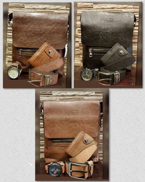 MENS STUNNING *BAG* BELT *WALLET *WITH SUPERB WATCH* COMBO** *BARGAIN