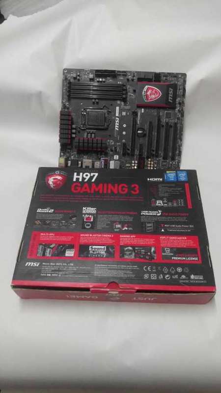 MSI H97 *GAMING *MOTHERBOARD WOW *EXTERIOR CONDITION EXCELLENT* UNTESTED SOLD AS IS FOR SPARES