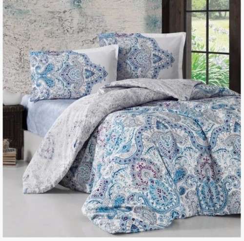 100% COTTON DUVET SET FROM TURKEY**STUNNING*excellent quality**SIZE:QUEEN see description*contents