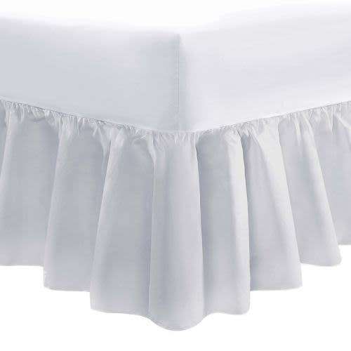 KING  SIZE ONLY *** WOW*Fitted Valance Sheet with all around frill & 2 pillow cases..read descrip