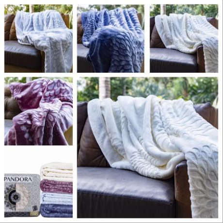 New Arrivals Super Soft Mink & Embossed Blanket 5 colours to choose from