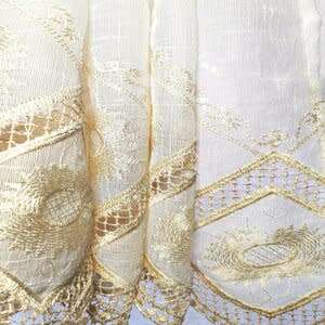 EMBROIDED SHEER EYELET or TAPE ***STUNNING CURTAIN**WOW*** - 140 x 225cm*** VERY CLASSY AND SMART