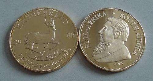 1 Oz Gold Replica .999 Krugerrand Coin -PAYPAL ONLY - FREE POST -