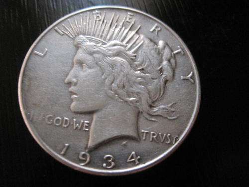 1934 PEACE SILVER ONE AMERICAN DOLLAR -PAYPAL-