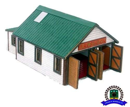 HO Scale - Vintage Fire Station - Wood