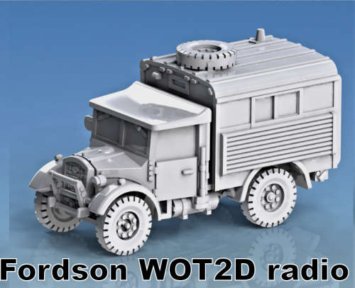 1:72 Scale - Fordson WOT-2D - Radio - Spare Wheel