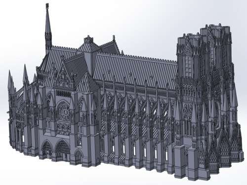 1:560 Scale - Reims Cathedral Kitset