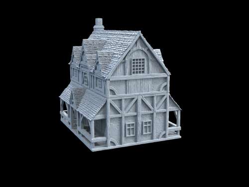 1:72 Scale - Medieval Mannor House