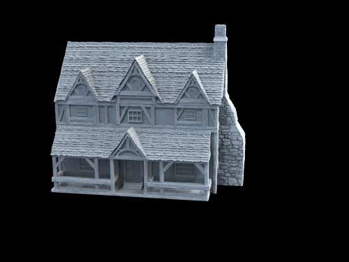1:72 Scale - Medieval Mannor House