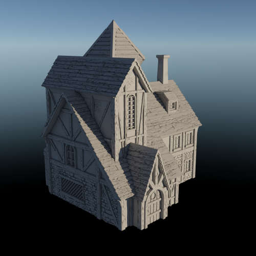 1:72 Scale - Medieval Town House