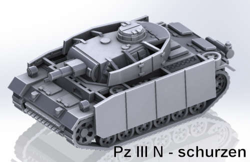 1:100 Scale - Pzkpfw III N - Schurzen