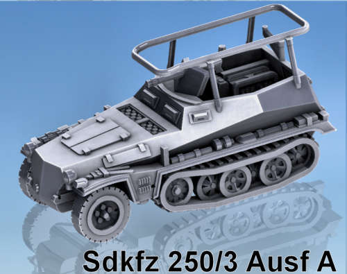 1:72 Scale - Sdkfz 250/A3 - Mid, No Bin, With AA MG Arm