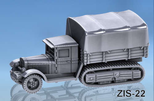 1:87 Scale - ZIS-22 Halftrack - Closed