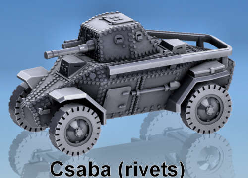 1:87 Scale - Csaba Armoured Car - Rivets