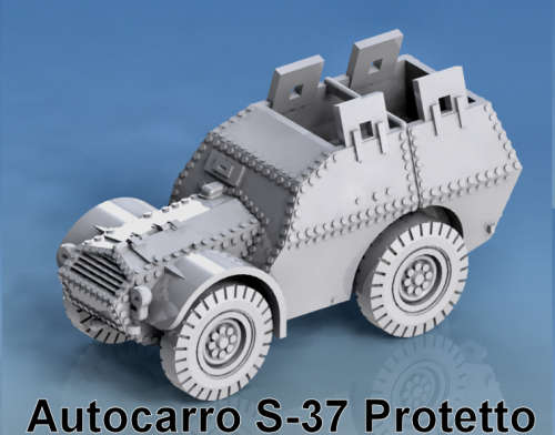 1:100 Scale - Autocarro S-37 Protetto - Shields, Rail