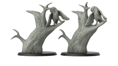 1:72 Scale - Barn Owl and Tree (2 Pack)