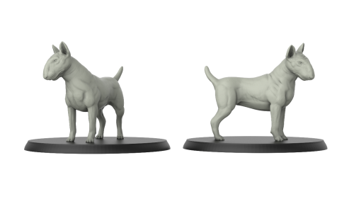 1:72 Scale - Bull Terrier (5 Pack)