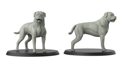 1:87 Scale - Rottweiler (5 Pack)