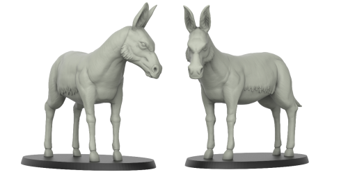 1:72 Scale - Donkey (5 Pack)