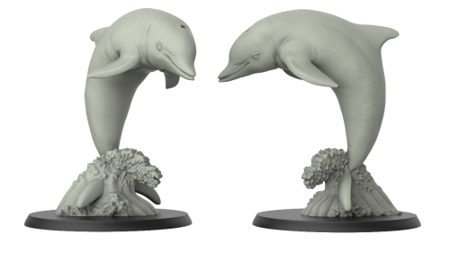 1:87 Scale - Dolphin and Wave