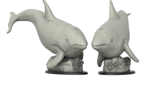 1:72 Scale - Killer Whale and Rock