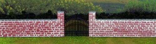 1:72 Scale - Church Wall Gate