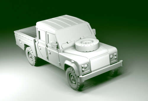 1:100 Scale - Land Rover 127 Crew Cab Civilian