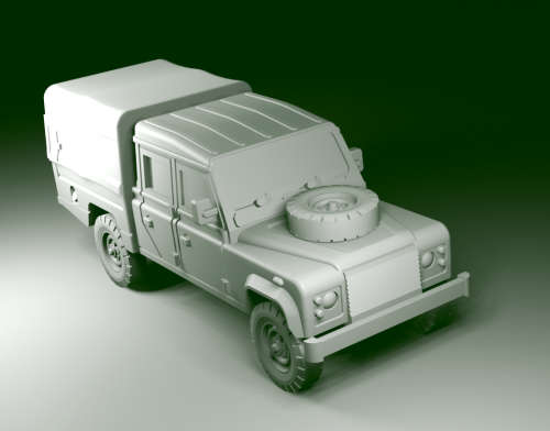 1:87 Scale - Land Rover 127 Crew Cab Closed Civilian