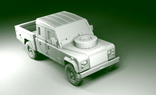 1:100 Scale - Land Rover 127 Crew Cab