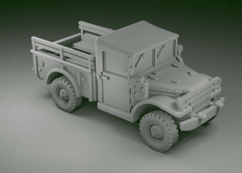 1:100 Scale - Dodge M37 - Slats - No Winch