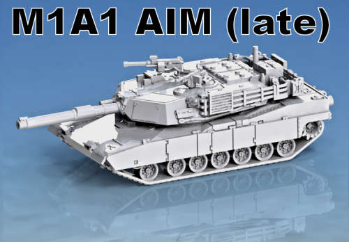 1:87 Scale - M1a1 AIM Abrams - Rear Guard Mesh - Late Turret - Cupola Closed