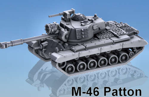 1:72 Scale - M46 - Shields - Turret With Light and MG
