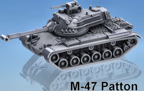 1:100 Scale - M47 - Late Turret With MG