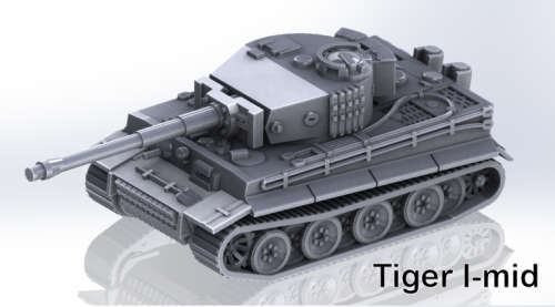 1:100 Scale - Tiger I Mid - Track