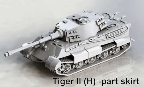 1:87 Scale - Tiger II (H) - Part Skirt