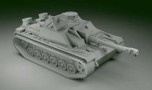 1:87 Scale - Stug IIIG - Mid - Ostketten - MG