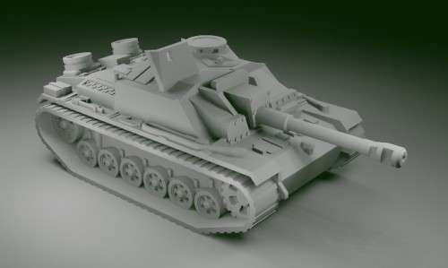 1:72 Scale - Stug IIIG - Mid - Ostketten - Track - MG Shield