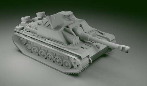 1:87 Scale - Stug IIIG - Mid - Saukopf - Ostketten - MG Shield