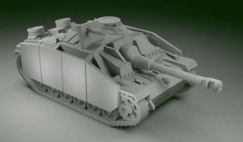 1:72 Scale - Stug IIIG - Mid - Saukopf - Schurzen - MG