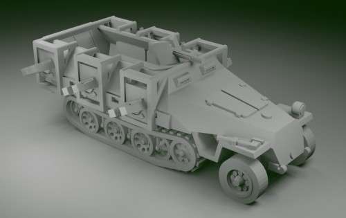 1:87 Scale - Sdkfz 251/D1 - Stuka-zu-fuss - Empty