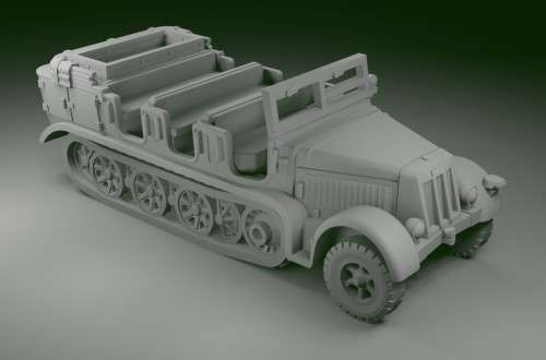 1:87 Scale - Sdkfz 7 - Early - Hood Down