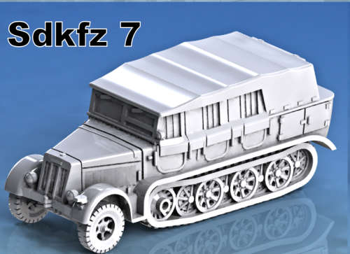 1:72 Scale - Sdkfz 7 - Mid - Full Roof