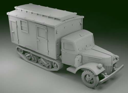1:100 Scale - Ford V3000 Maultier - Mid - Ambulance