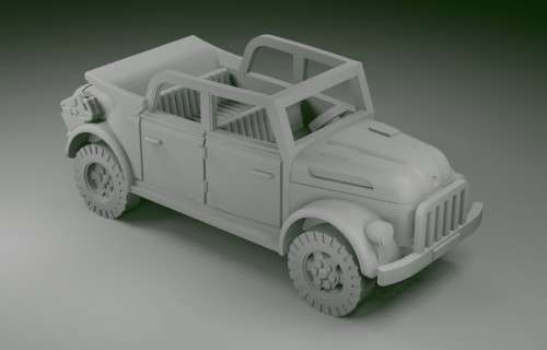 1:100 Scale - Steyr 1500 Kommandeurwagen - Window Up