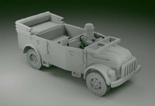 1:72 Scale - Steyr 1500 -Driver - Window Down