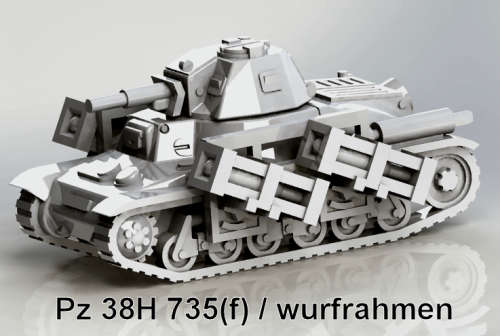 1:72 Scale - Pzkpfw 38H 735 (f) With Wurfrahmen - Turret Long - German