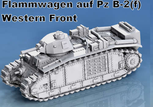 1:100 Scale - Flammwagen auf Pzkpfw B-2(f) - chain